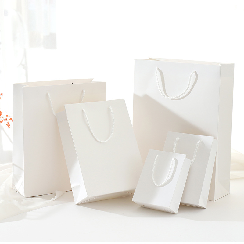 Sac en papier couché Blanc